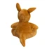A plush toy kangaroo in a warm brown colour, featuring oversized ears and a rounded body.