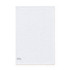 A white cotton tea towel featuring a stitched edge and a small logo in the corner.