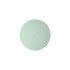 A round mirror with a pale green surface, featuring a smooth edge and a reflective back. It has branding on the back.