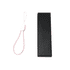 A pink charging phone strap with a white connector, alongside a black rectangular box.