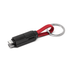 A 60W 3-In-1 ABS charging cable in black with a red strap, featuring a keyring attachment.