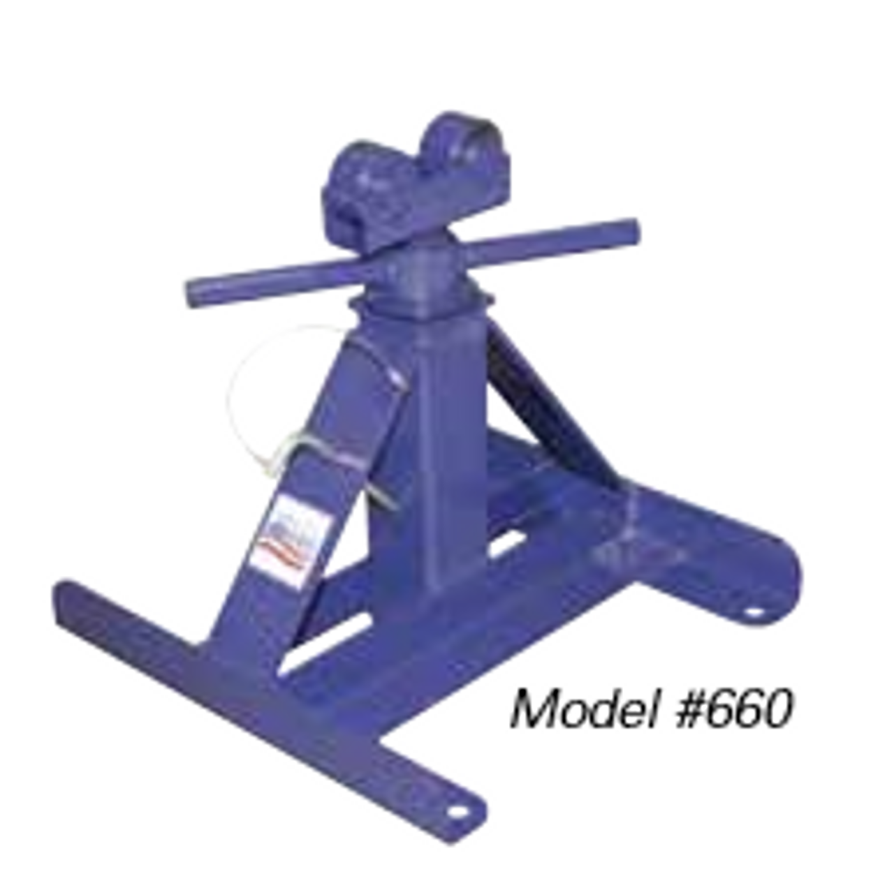 Current Tools 660 Small Screw Type Reel Stand Capacity - 2,500 lb. each,  28-56 Reel Diameter Height - 13 min. to 27 max.