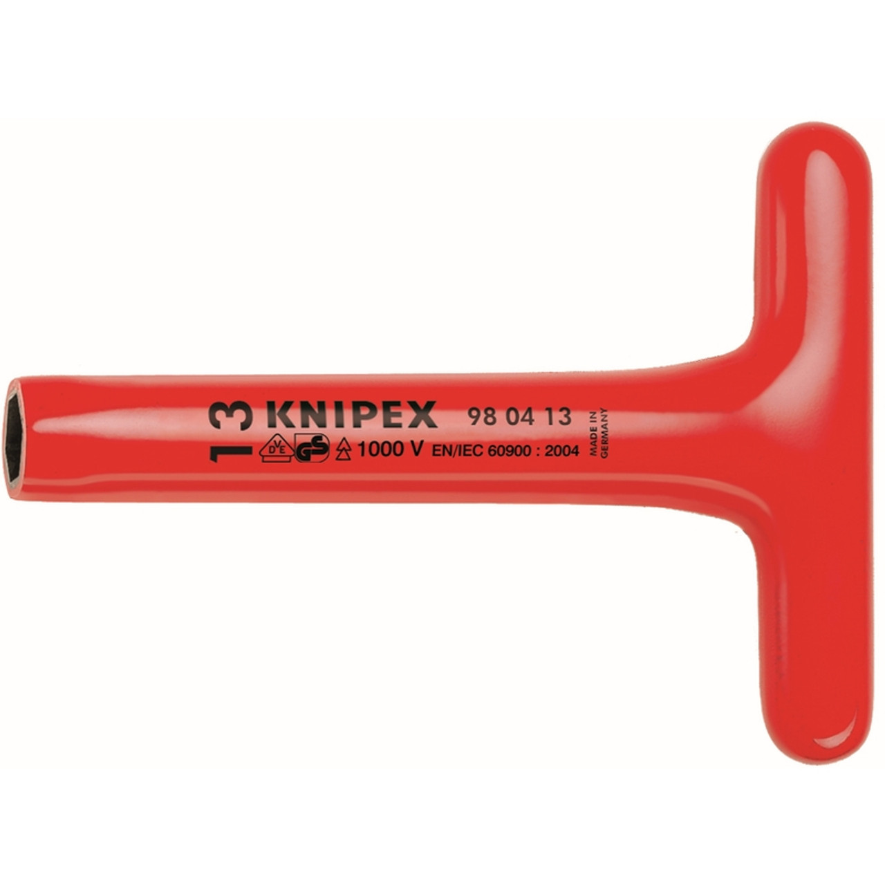 Knipex 98 04 17 8'' T-Socket Wrench-1,000V Insulated 17 mm