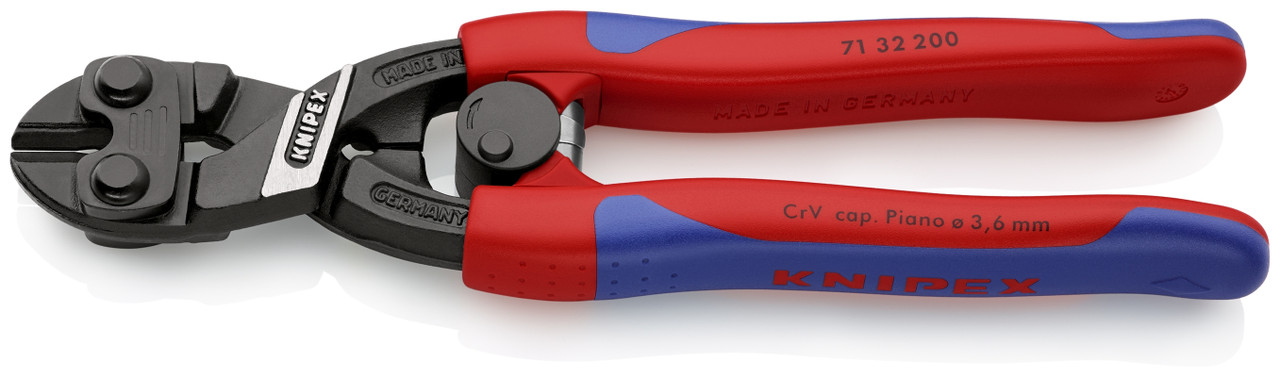 Knipex 71 32 200 8'' High Leverage CoBolt Cutter w/ Notched Blade