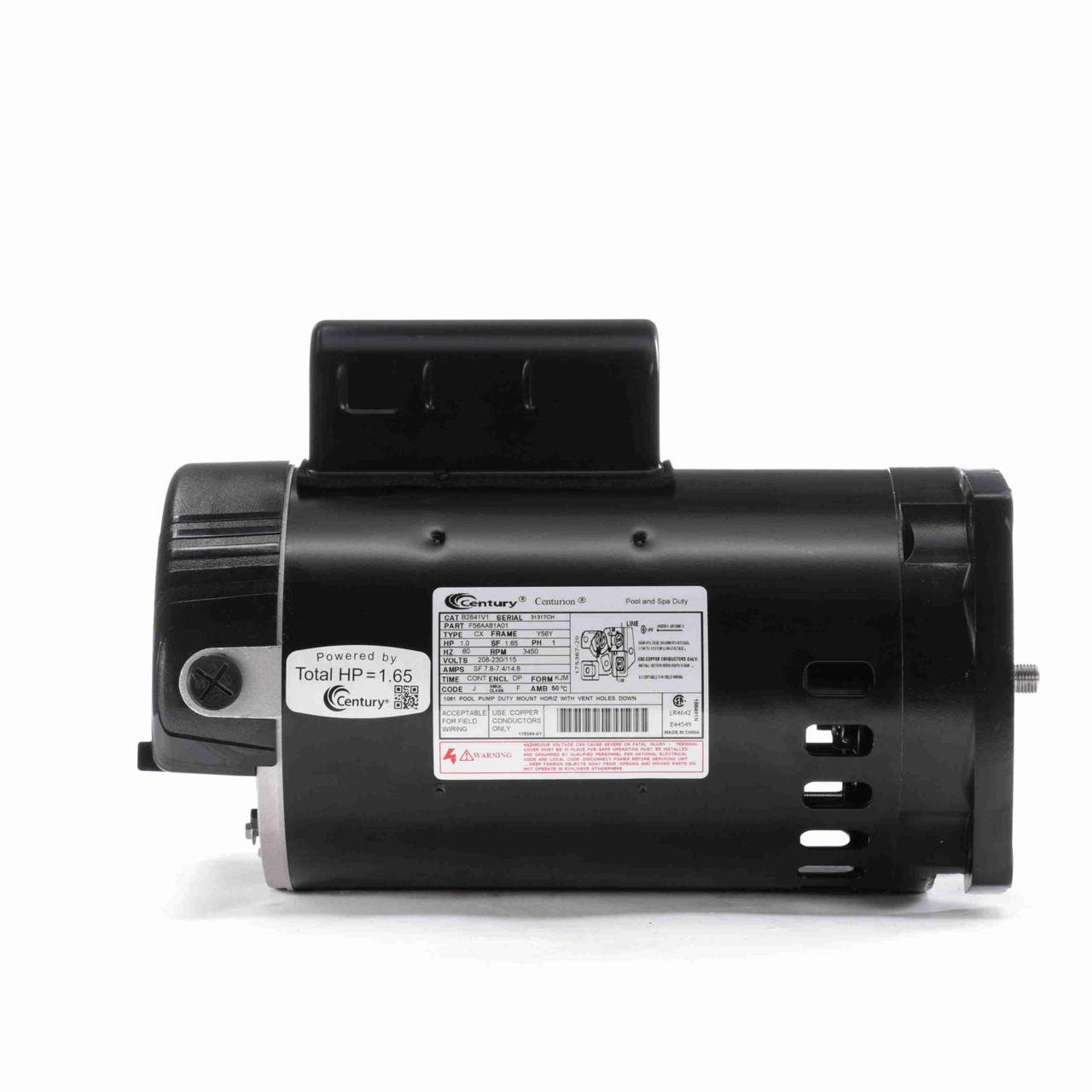 Reception Afskrække Fordi Century B2841V1 1 HP Pool Pump Motor 1 phase 3600 RPM 230/115 V 56Y Frame -  KTOOL