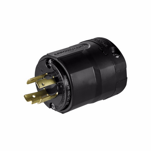 Eaton Wiring Devices AHL1420PBK Plug 20A 125/250V 3P4W H/L BK