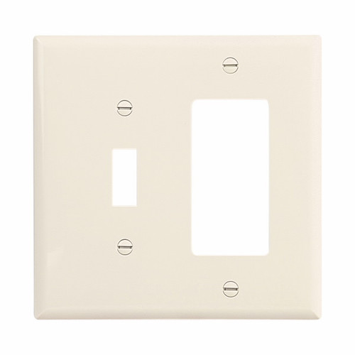 Eaton Wiring Devices PJ126LA-SPL1 Wallplate 2G Toggle/Deco Poly Mid LA