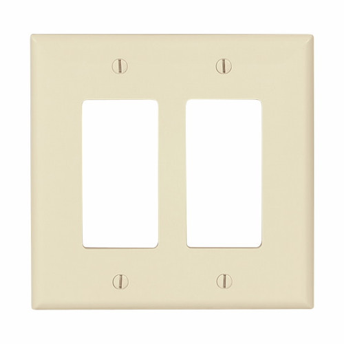Eaton Wiring Devices PJ262A Wallplate 2G Decorator Poly Mid AL
