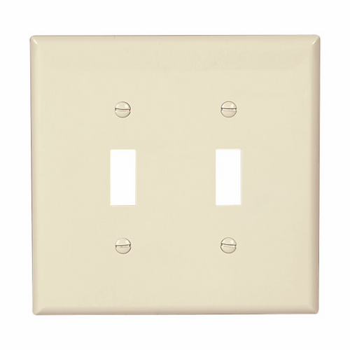 Eaton Wiring Devices PJ2A Wallplate 2G Toggle Poly Mid AL