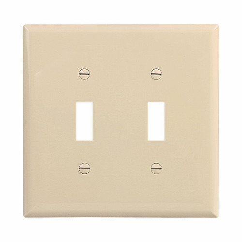 Eaton Wiring Devices PJ2V Wallplate 2G Toggle Poly Mid IV