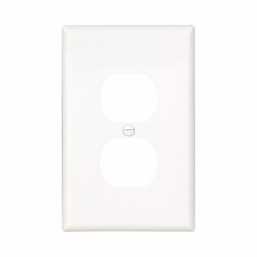 Eaton Wiring Devices PJ8W-SP-L Wallplate 1G Duplex Poly Mid WH