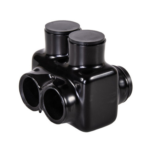 Polaris IT-250 Insulated Tap Connector Black Insulated 2 Conductor Dual Entry Splice 2 Set Screws 250 - 6