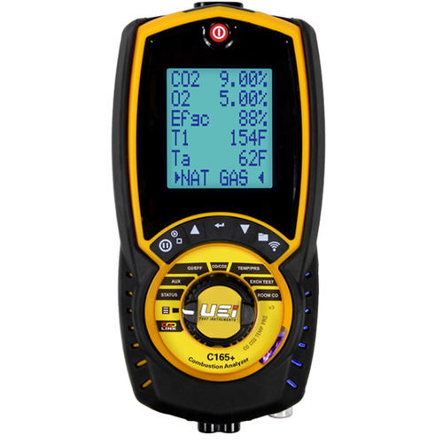 UEI C165+NOILKIT Residential/Commercial Combustion Analyzer Kit w/ NO1 Sensor/ Oil-Fired Appliances/ Printer
