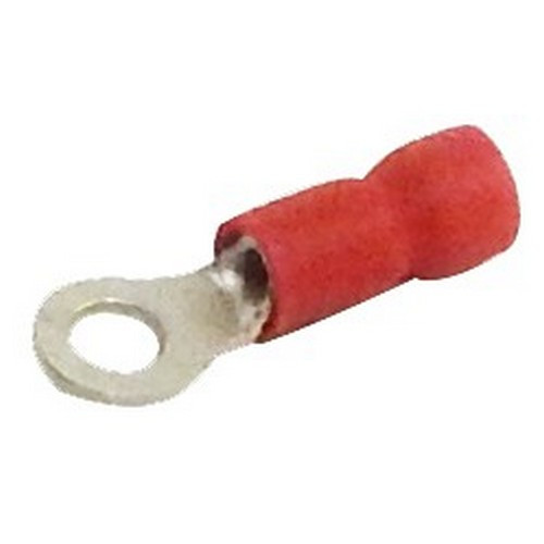 Morris Products 01018 Vinyl Insulated Ring Terminals 25 Pack - 22-16 Wire, 1/4" Stud