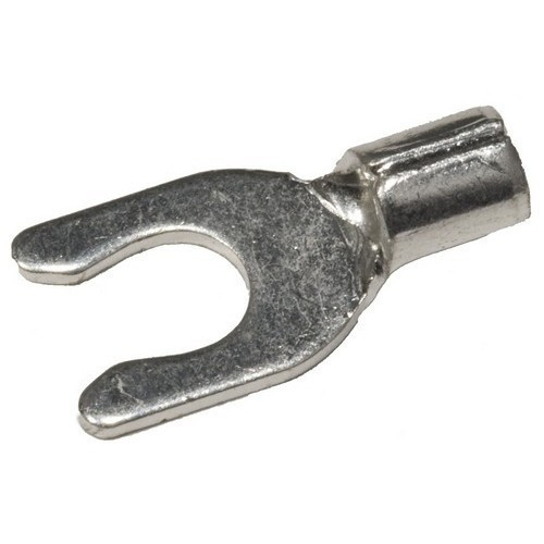 Morris Products 11674 Non-Insulated Locking Fork/Spade Terminals - 12-10 Wire, #6 Stud