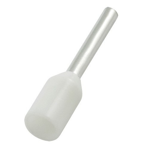 Morris Products 12710 Nylon Insulated Ferrules - Din Standard - 22 Awg .236" Pin Length White