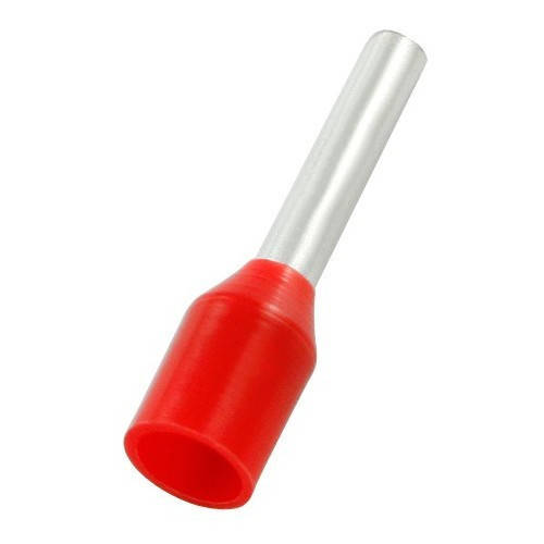 Morris Products 12728 Nylon Insulated Ferrules - Din Standard - 18 Awg .394" Pin Length Red