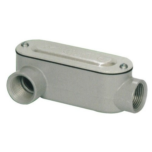 Morris Products 14090 Aluminum Rigid Conduit Bodies LR Type - Threaded with Cover & Gasket 1/2"