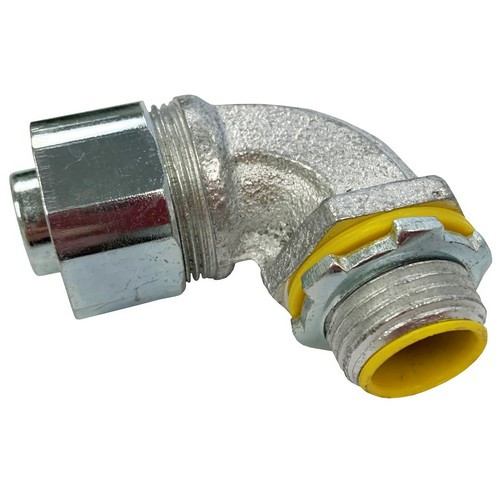 Morris Products 15183 1" Malleable Liquid Tight Connectors - 90° - Insulated Throat