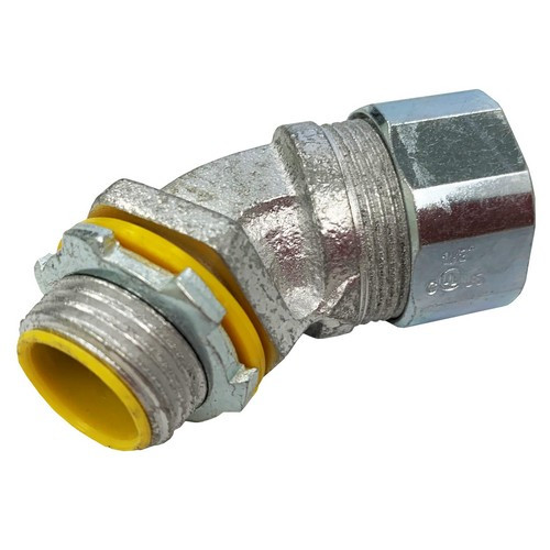 Morris Products 15226 2" Malleable Liquid Tight Connectors - 45° - Insulated Throat