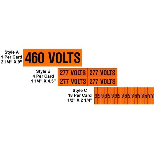 Morris Products 21324 Voltage Markers (1) 208V (5 Pack)