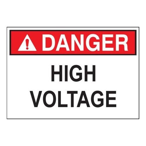 Morris Products 21428 Safety Signs 'Danger High Voltage' (10 x 14)