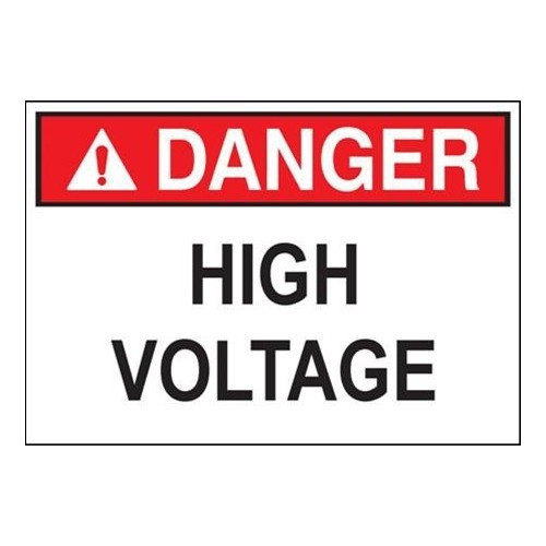 Morris Products 21440 Safety Signs 'Danger High Voltage' (Bilingual Sign) (14" x 10")