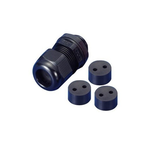 Morris Products 22241 Nylon Cable Glands - Multi-Conductor - NPT Thread  2 Hole 3/4"  .252" - .343"