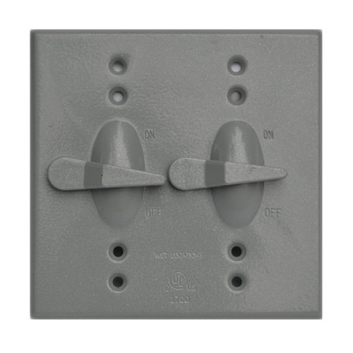 Morris Products 37291 Two Gang Weatherproof Covers - 2 Toggle Switch Cover