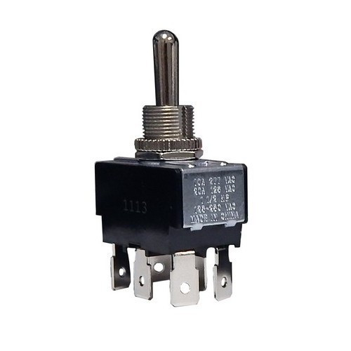 Morris Products 70111 Heavy Duty 2 Pole Toggle Switch DPDT On-Off-On Quick Connect Terminals