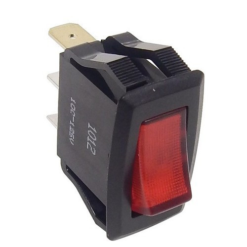 Morris Products 70190 Lighted Appliance Rocker Switch SPST On-Off Quick Connect Spade Terminals