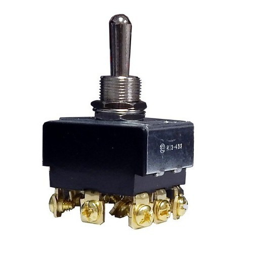 Morris Products 70303 Heavy Duty 3 Pole Toggle Switch 3PDT On-Off-On Screw Terminals