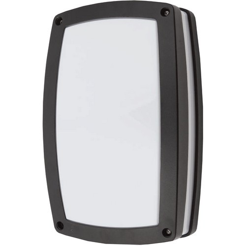 Morris Products 72151 LED Rectangular Bulkhead Lighting 3000K Full Lens Black Housing