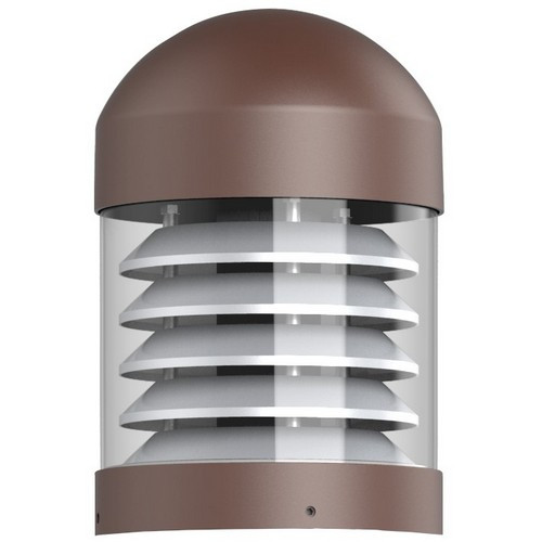 Morris Products 72312 Color & Wattage Tunable LED Bollards Bronze Round Louvered Dome Top Only 3K,4K,5K  12W,16W,22W