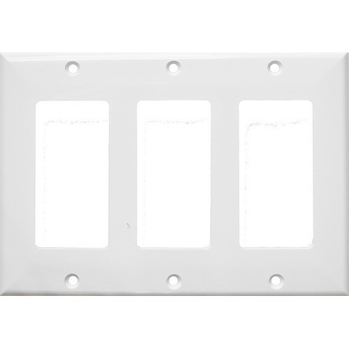 Morris Products 81131  Lexan Wall Plates 3 Gang Decorative/GFCI White