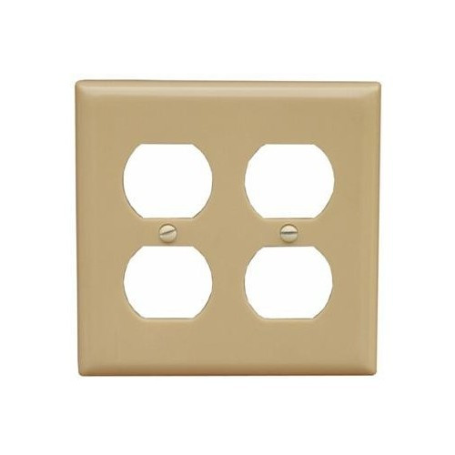 Morris Products 81420 Lexan Wall Plates 2 Gang Duplex Receptacle Ivory