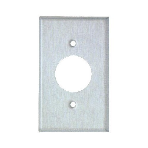 Morris Products 83445 430 Stainless Steel Wall Plates 1 Gang Single Receptacle 1.620" Hole Dia.