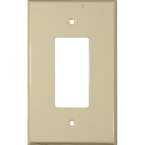 Morris Products 83743 Painted Steel Wall Plates Oversize 1 Gang Decorative/GFCI Ivory