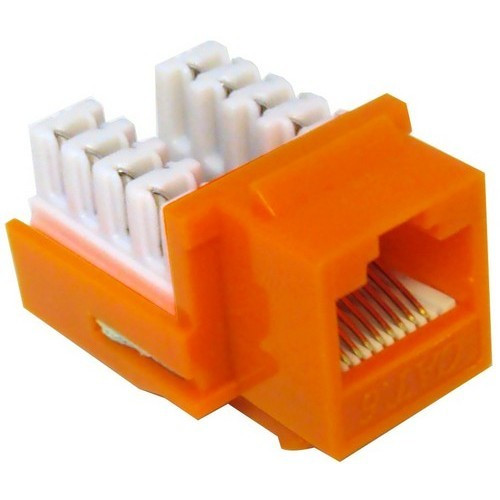 Morris Products 88427 Cat6 (RJ45) Unshielded Keystone Jacks Orange