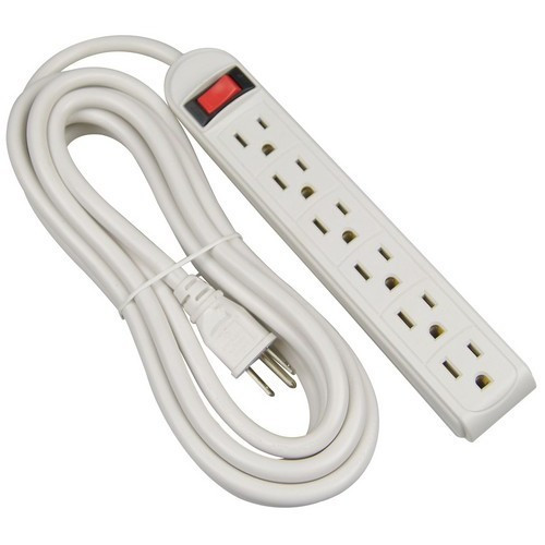 Morris Products 89034 6 Outlet Surge Strip 12' 245 Joules