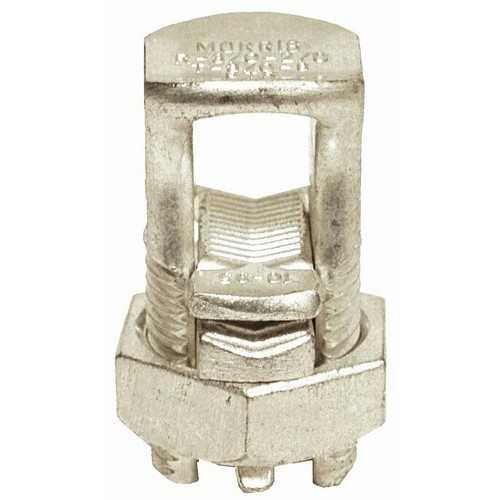 Morris Products 90414 Split Bolt Connectors With Spacer Dual Rated For Copper & Aluminum Conductors #4