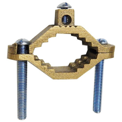 Morris Products 91662 Copper Ground Pipe Clamps - Serrated Collar 1-1/4" - 2"