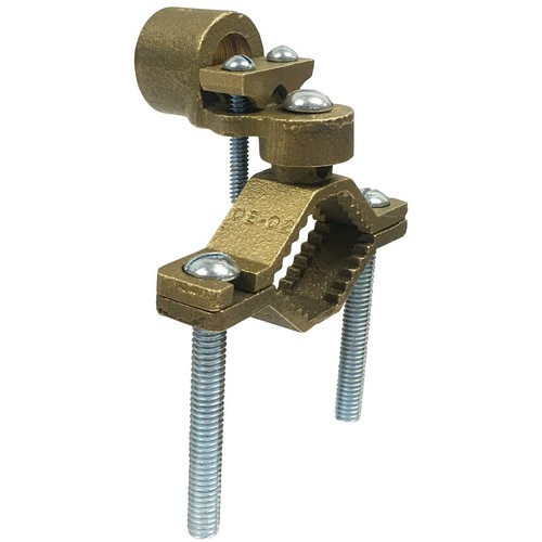 Morris Products 91707 Copper Ground Clamps - Serrated Collar - Rigid Conduit - 2-1/2" - 4" Pipe - 1/2" Hub