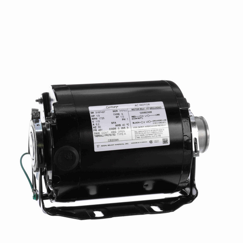 Century CB2034A Carbonator Pump Motor 1/3 HP 1 Ph 60 Hz 115 V 1800 RPM 48Y Frame