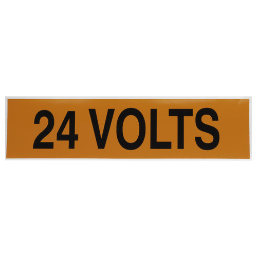 NSI VM-A-49 Voltage Marker Label, Large, 24 Volts (1 Per Card), 9-In Wide X 2.25-In Tall