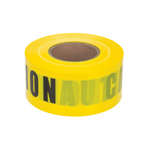 NSI BT-305 3" Yellow Barricade Tape "Caution"