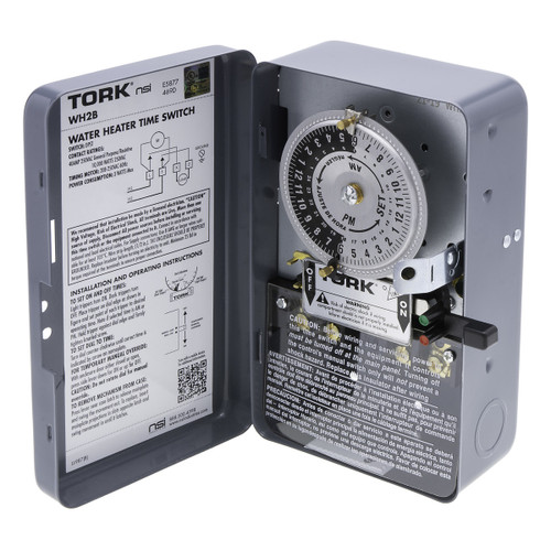 Tork WH2B 24 Hour Water Heater 40A 208-250V Dpst Indoor Metal Enclosure