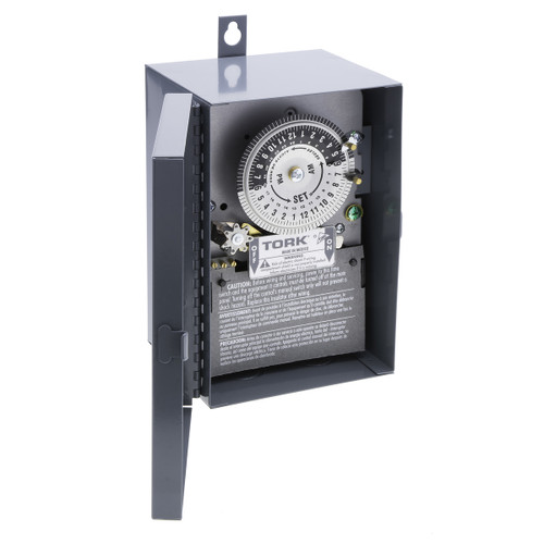 Tork 7300 24 Hour Skip A Day Time Switch 40A 120V 3Pst Indoor/Outdoor Metal Enclosure