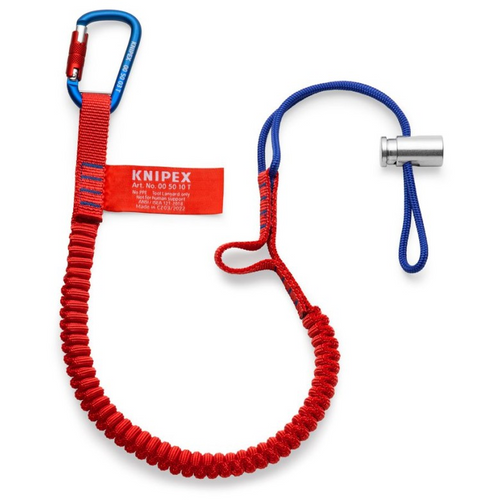 Knipex 00 50 12 T BKA 38" Tool Tethering Lanyard With Captive Eye Carabiner Up To 13 Lbs.