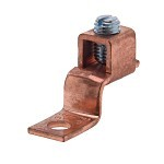 NSI DE705 Copper Solderless Lug 2-8 Awg 1/4" Mtg Hole